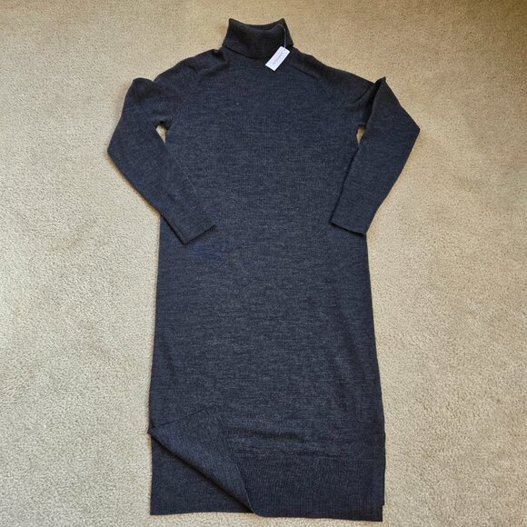 NWT Banana Republic Washable Merino Sweater Dress Grey XS - Picture 4 of 8